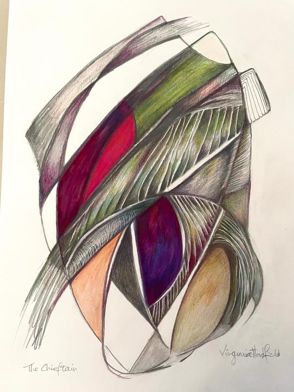 The Chieftain, abstract painting by Virginia Hadfield