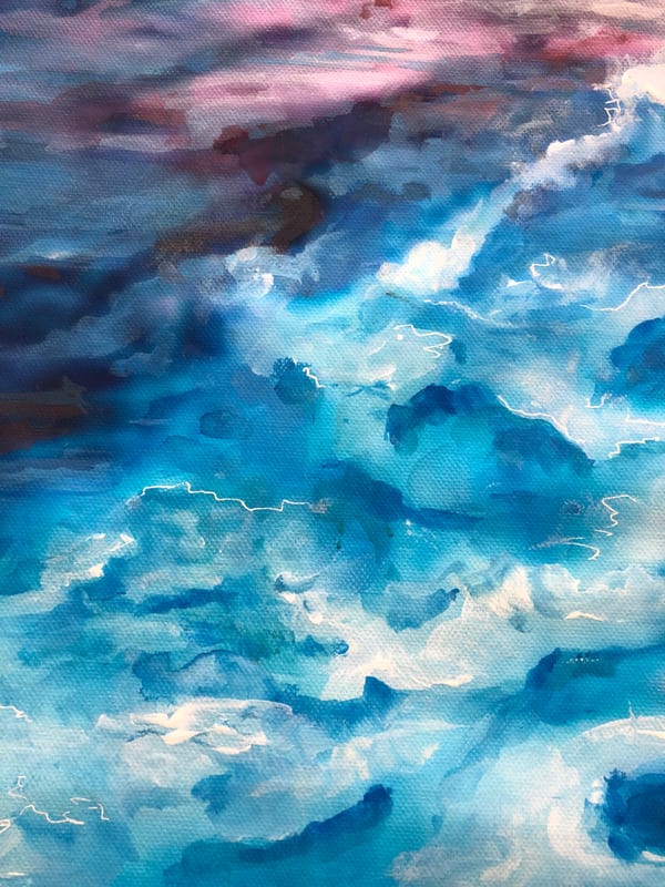 Clouds, landscape painting by Virginia Hadfield